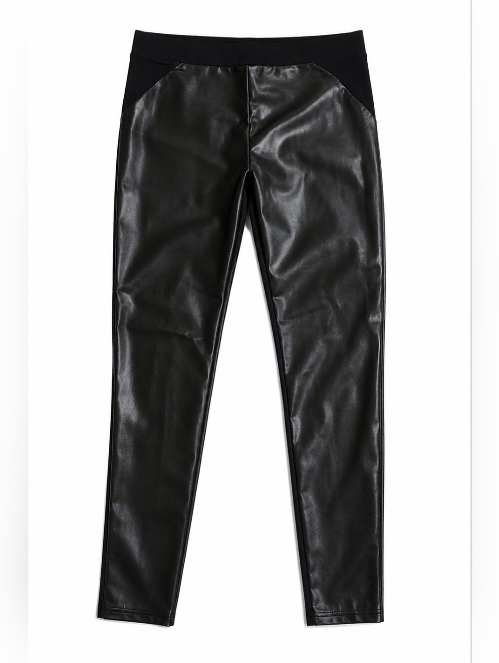 Le Chateau Black Leather Pull On Pants XL